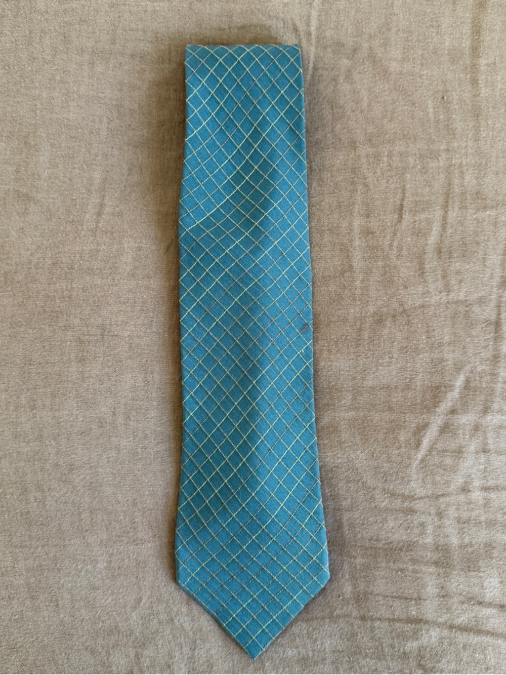 Emporio Armani Teal Plaid Men’s Tie